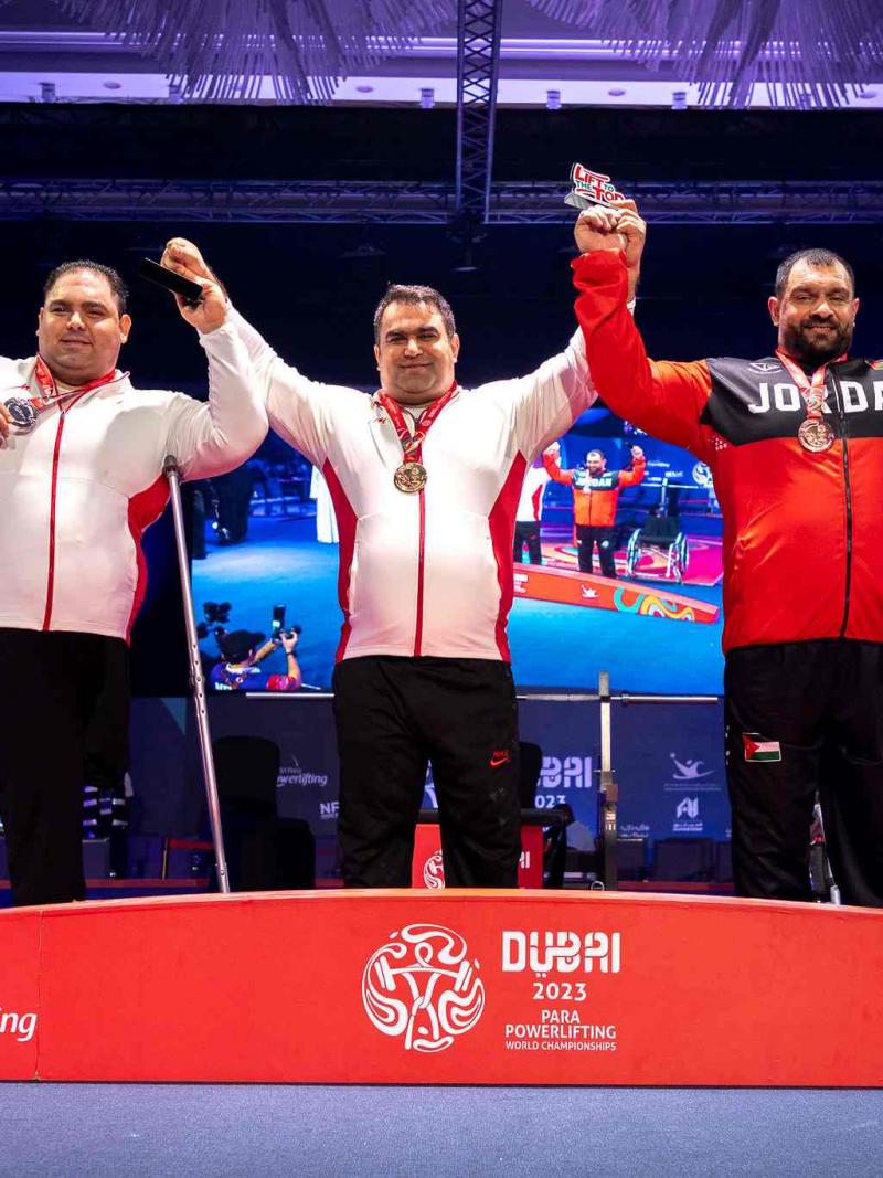 Medallists on podium