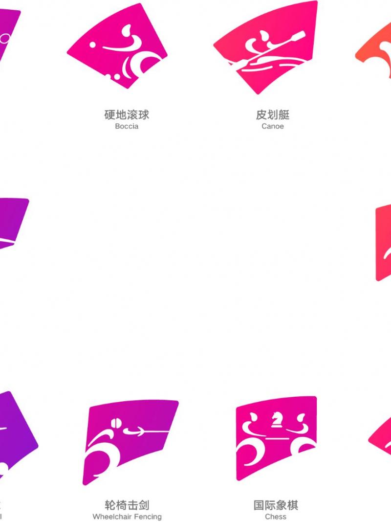 The pictograms of the 22 sports of the Hangzhou 2022 Asian Para Games