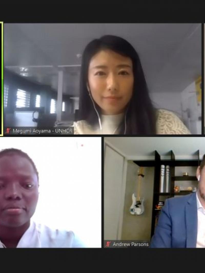 Screen shot of five people