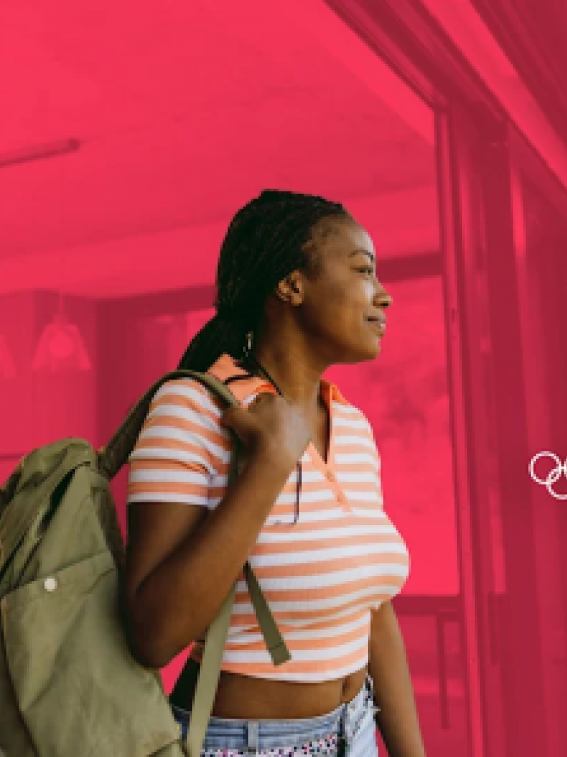 An Airbnb banner with the IOC and IPC logos and a photograph of a woman
