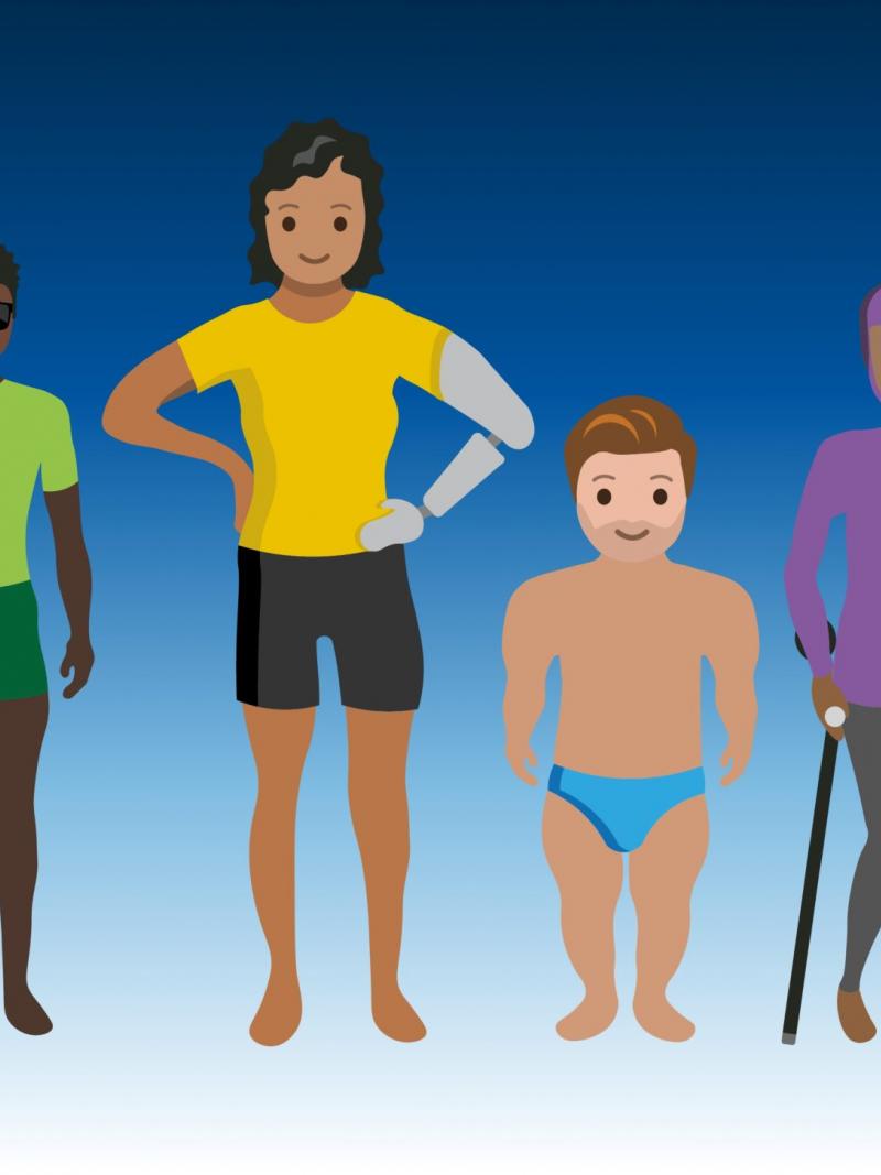 The logo of Swim Together and World Para Swimming