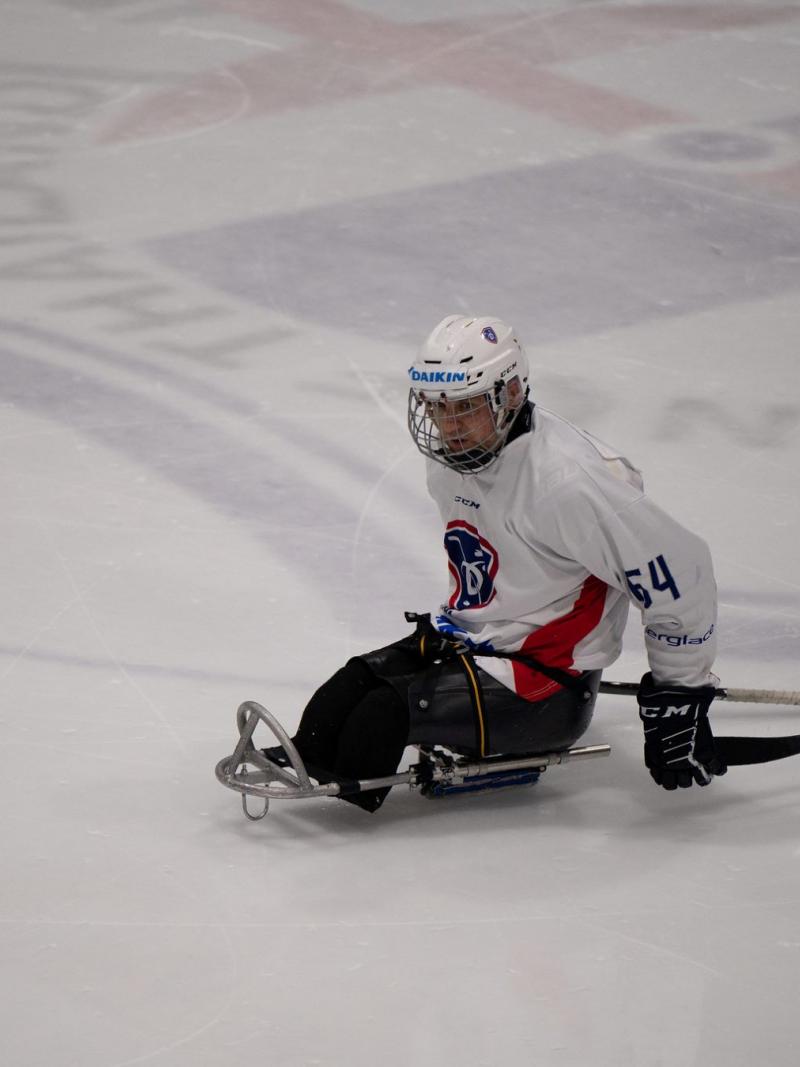 A Para Ice Hockey in action.
