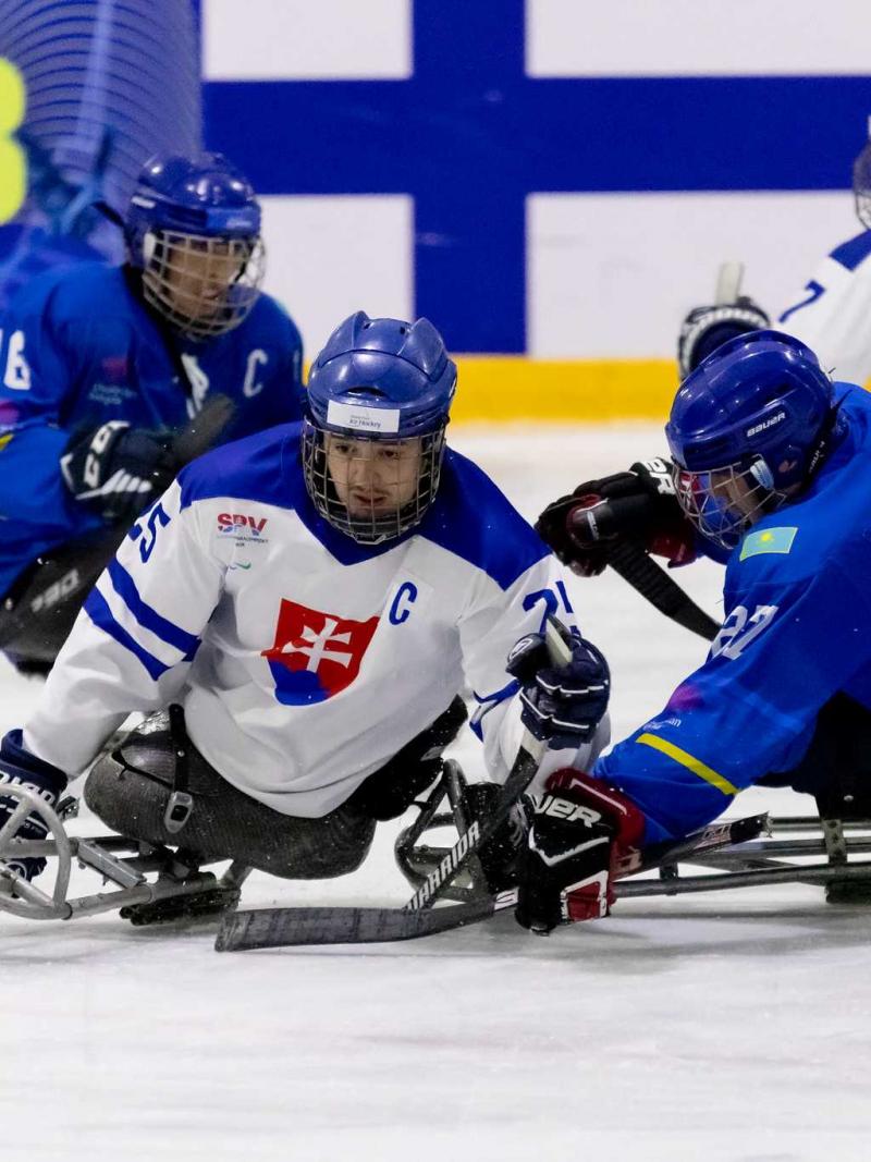 Para Ice Hockey athletes in action