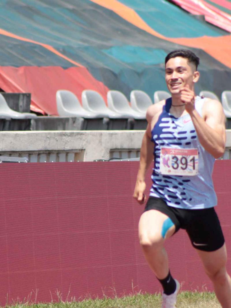 A runner in action