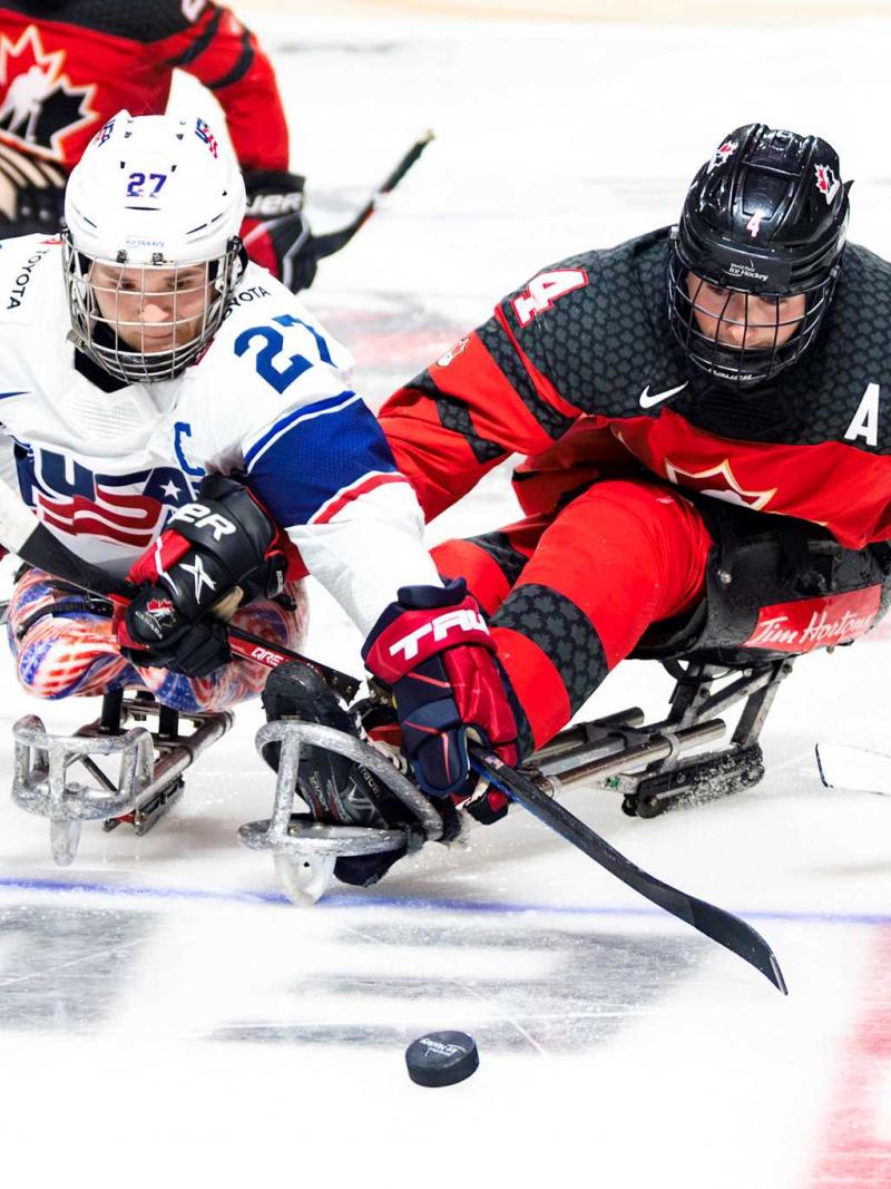 Para Ice Hockey players in action