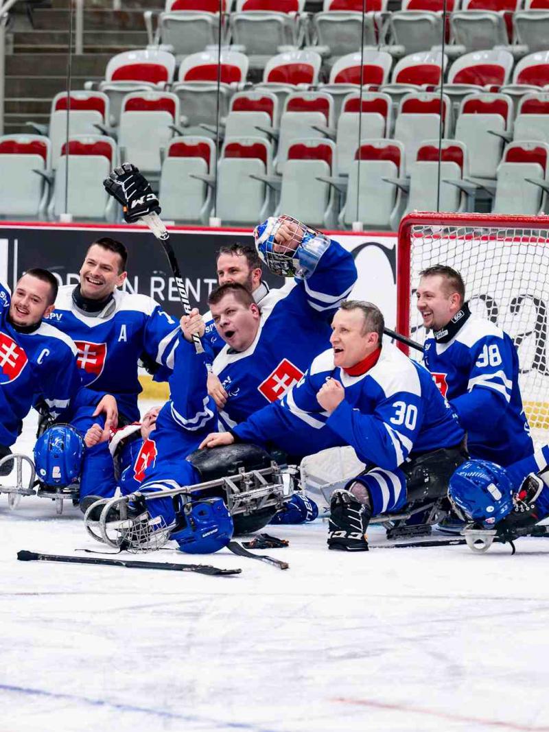 Players celebrate together
