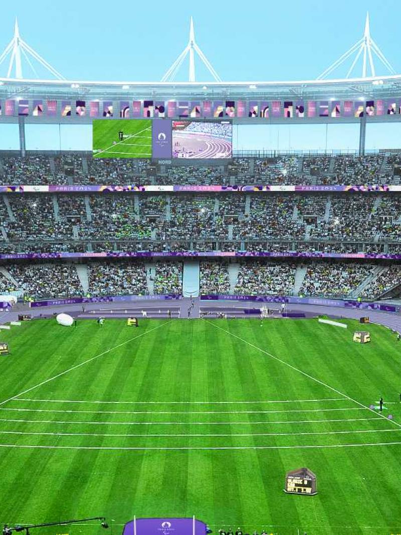 Visual mock-up of the Stade de France which will host Para athletics at Paris 2024