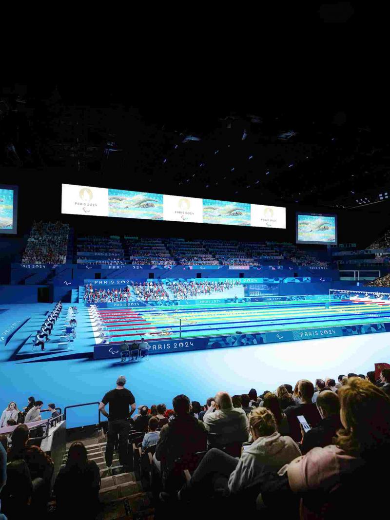 Image of the Paris La Defense Arena, Para swimming venue at Paris 2024