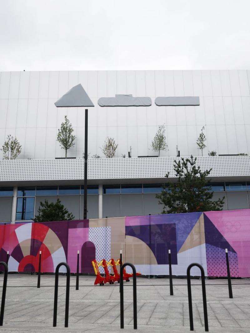 The external view of the Port de la Chapelle Arena in Paris