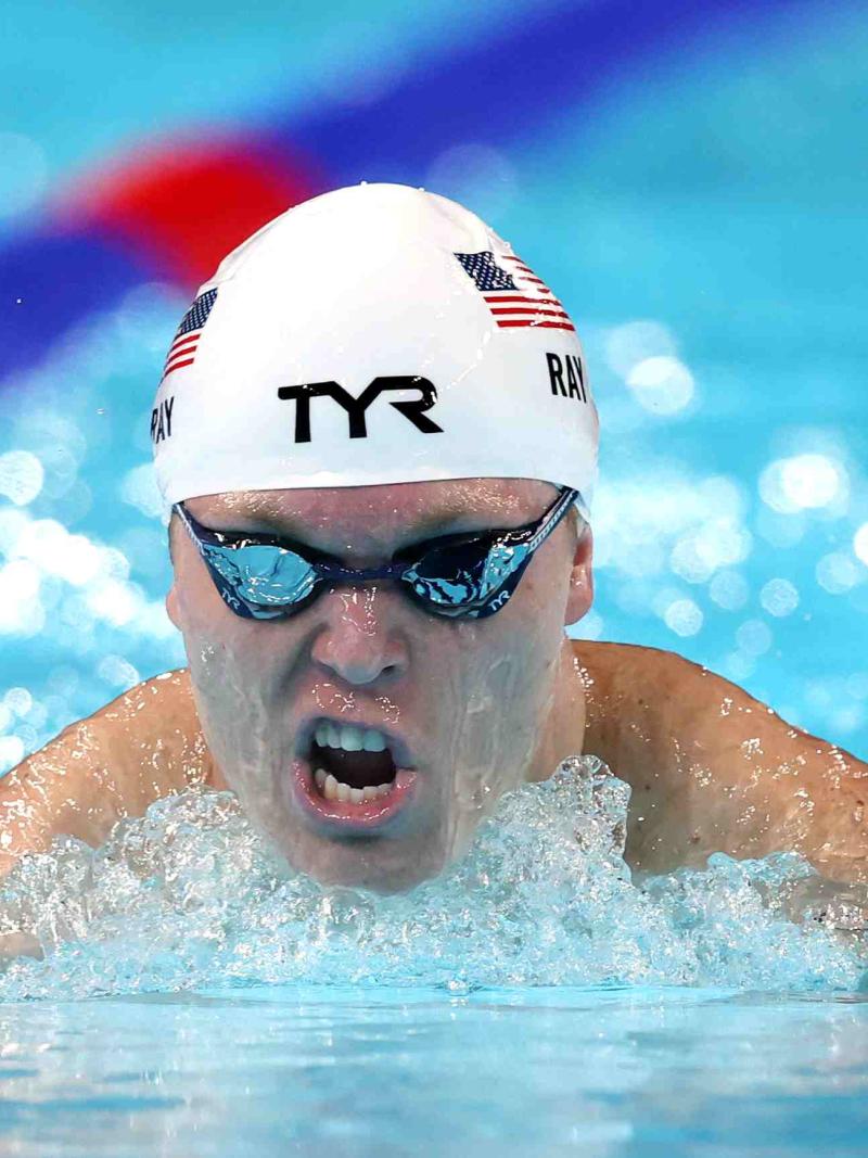A Para swimmer in action