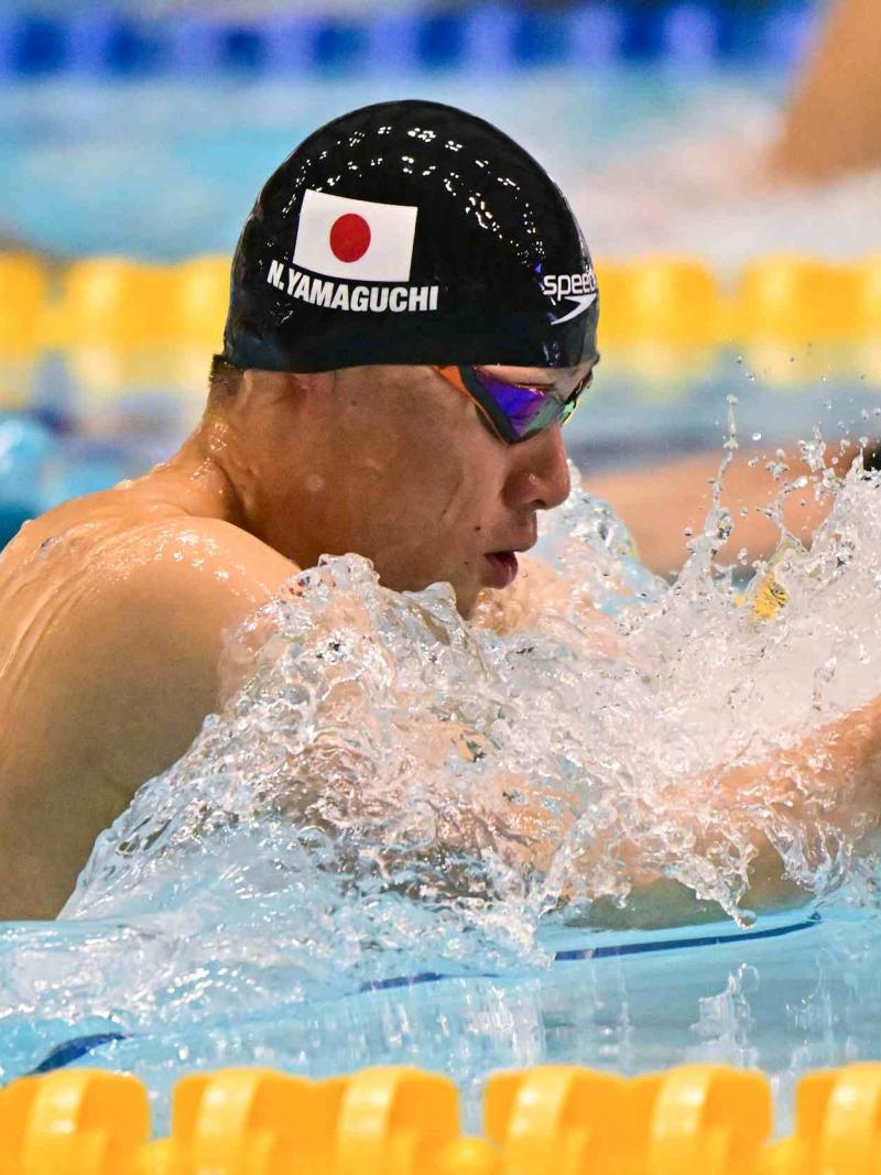 A swimmer in action 