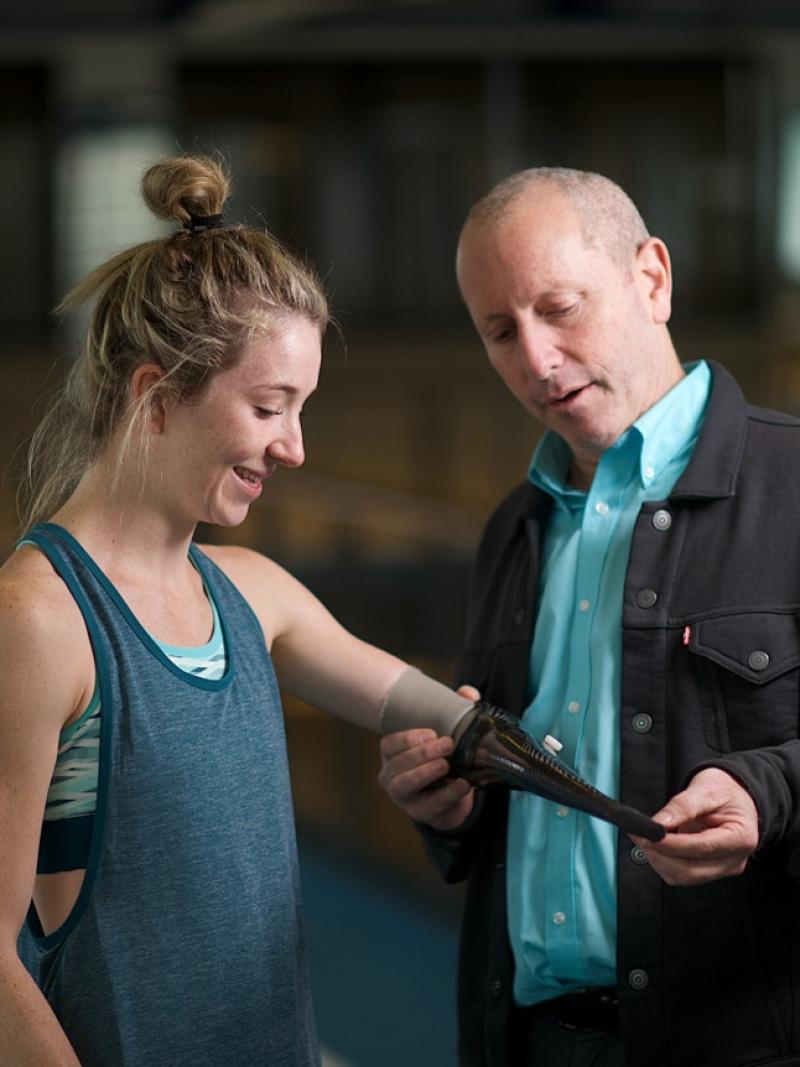 Professor Wayne Derman and a Para athlete