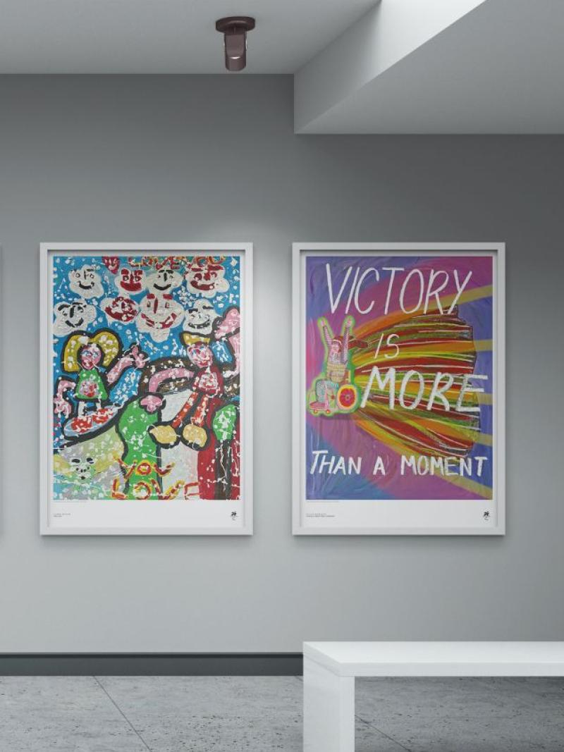A mockup that has five Paralympic posters side by side
