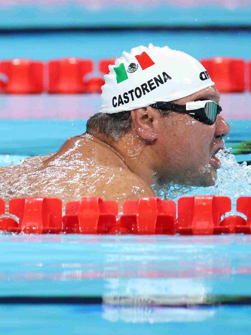 A swimmer in action 