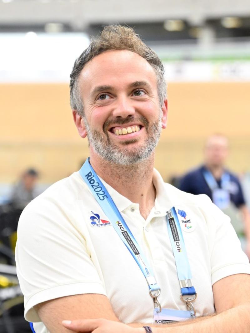 Mathieu Jeanne smiles during a competition