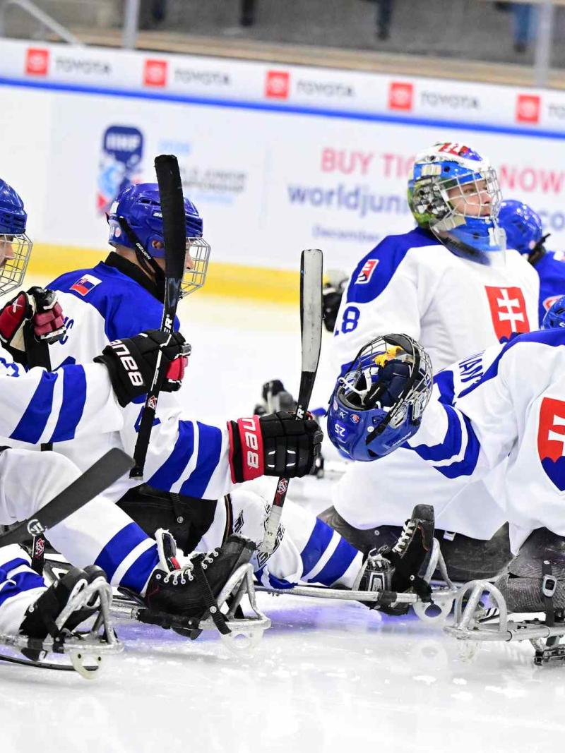 Athletes celebrate in joy