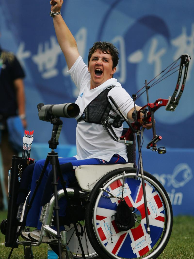 Mel Clarke celebrating