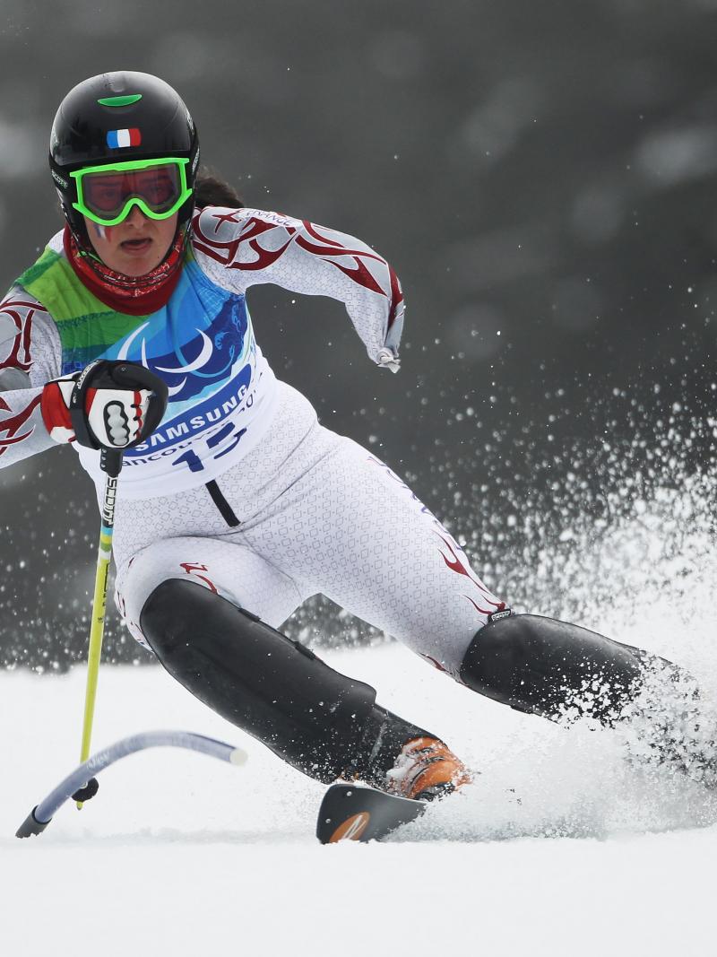 Marie Bochet competing at the Vancouver Games