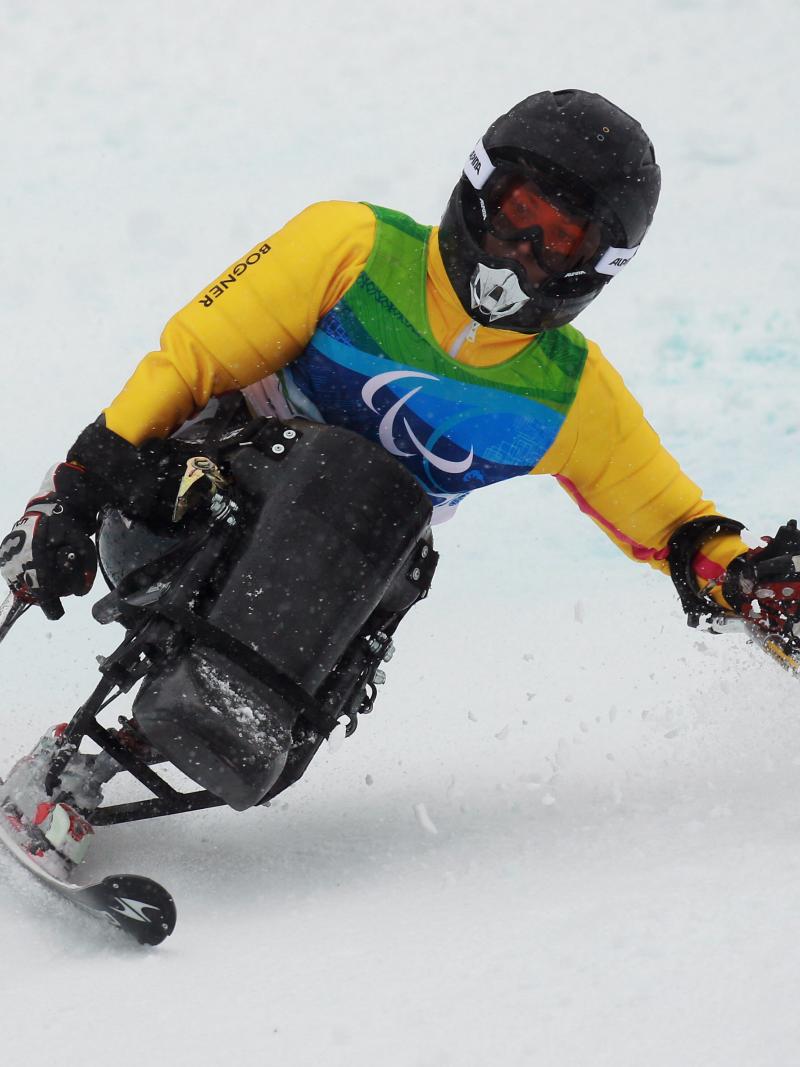 Anna Schaffelhuber (GER) competing at the 2010 Vancouver Games