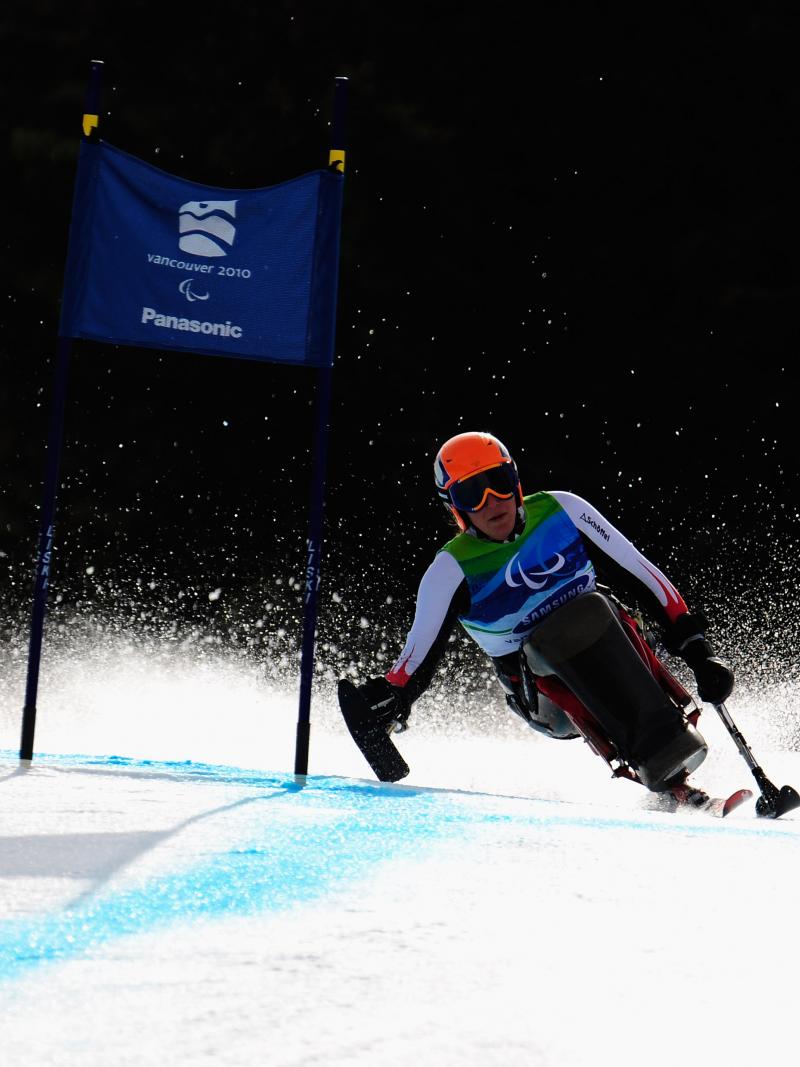 Claudia Loesch competing in Vancouver