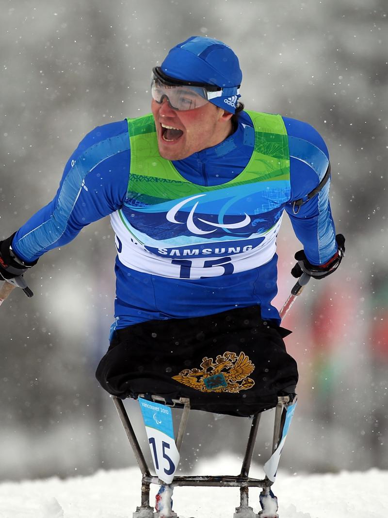 Irek Zaripov (RUS) competing at the Vancouver 2010 Paralympic Winter Games.