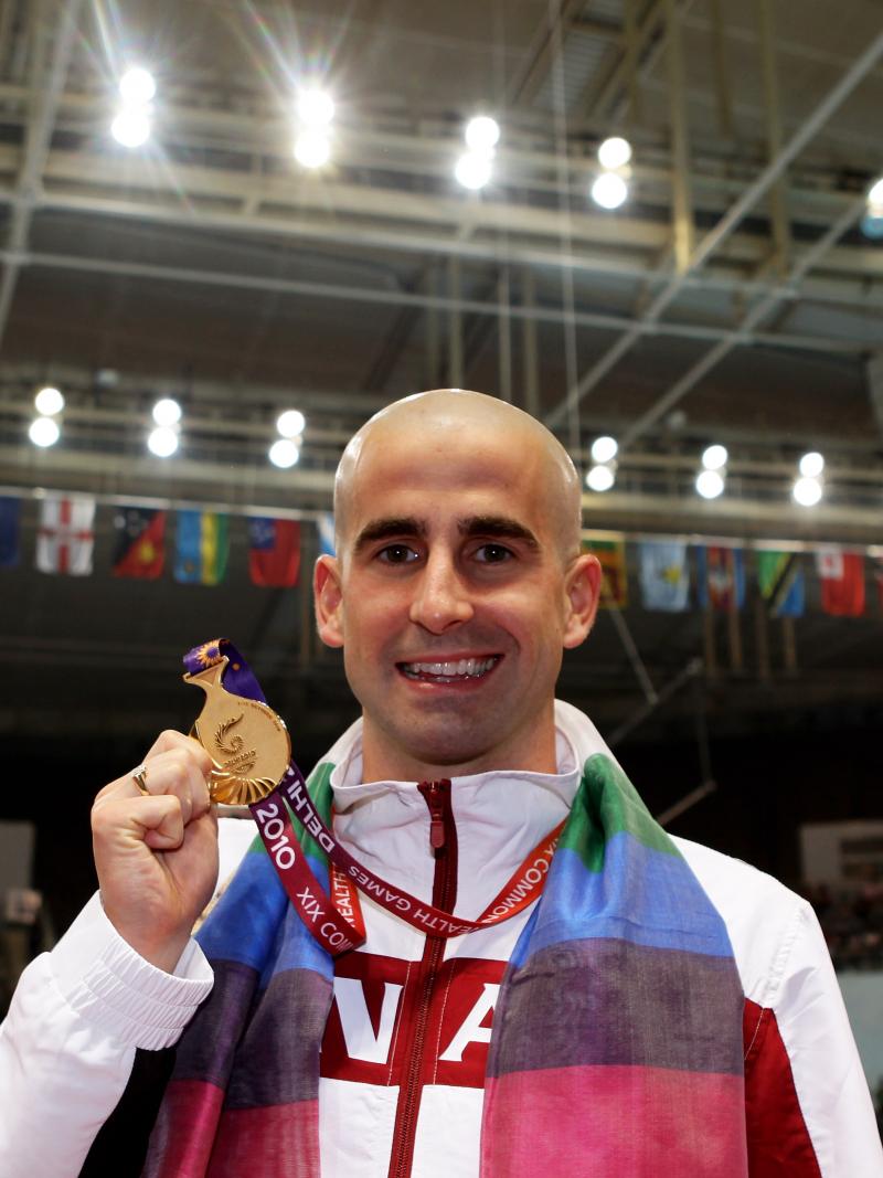 Benoit Huot posing with medal