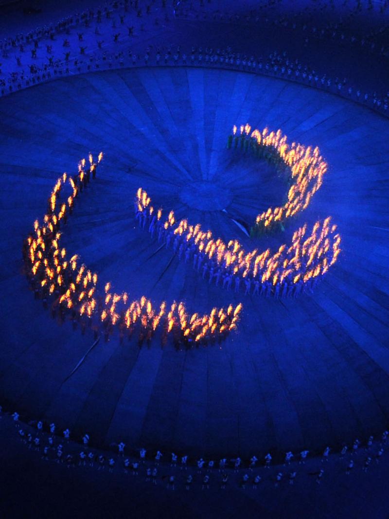 Agitos representation during the Beijing Opening Ceremony