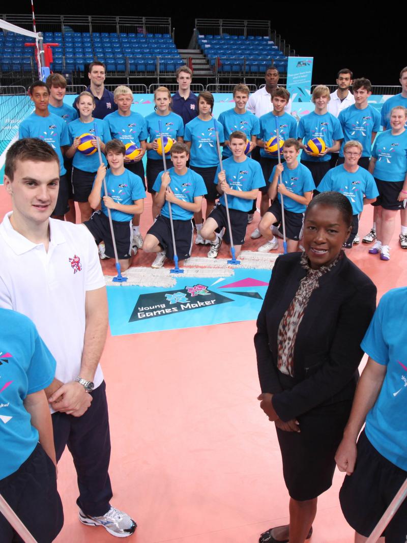 The volunteers at the London 2012 Volleyball Venue