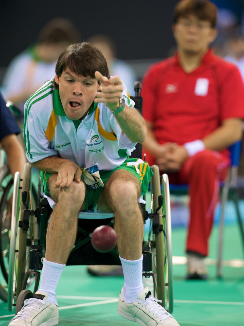 Irish boccia player