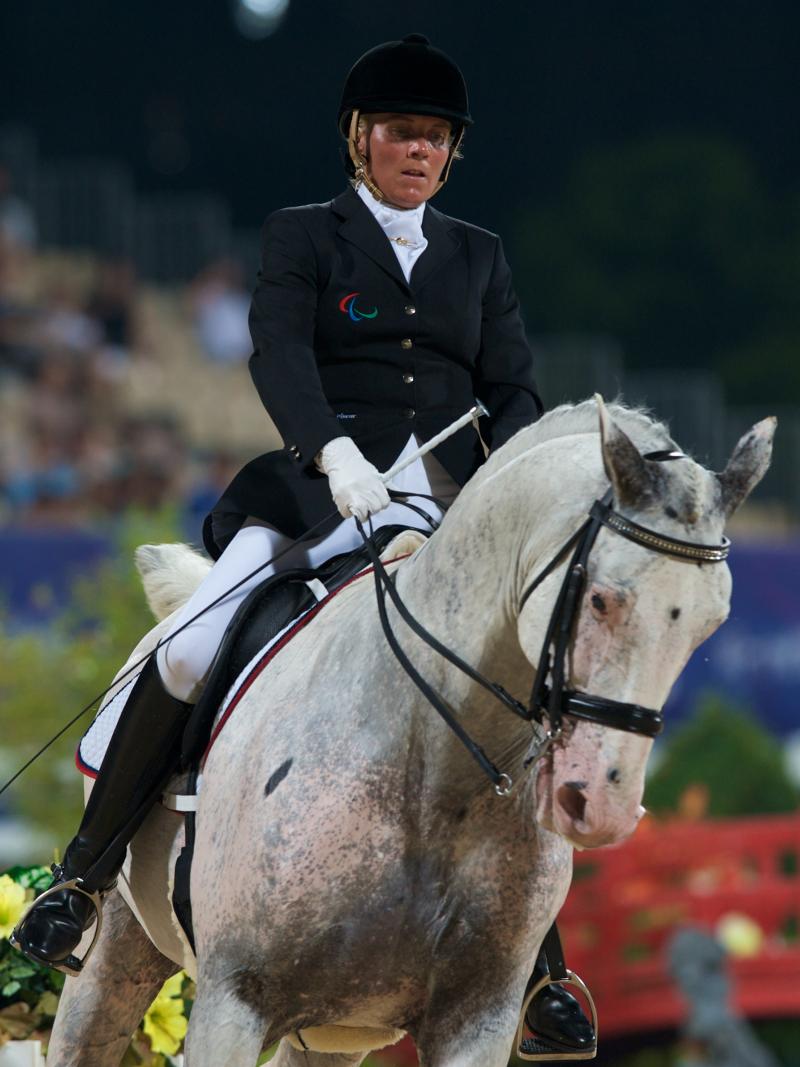 Athlete horseback riding