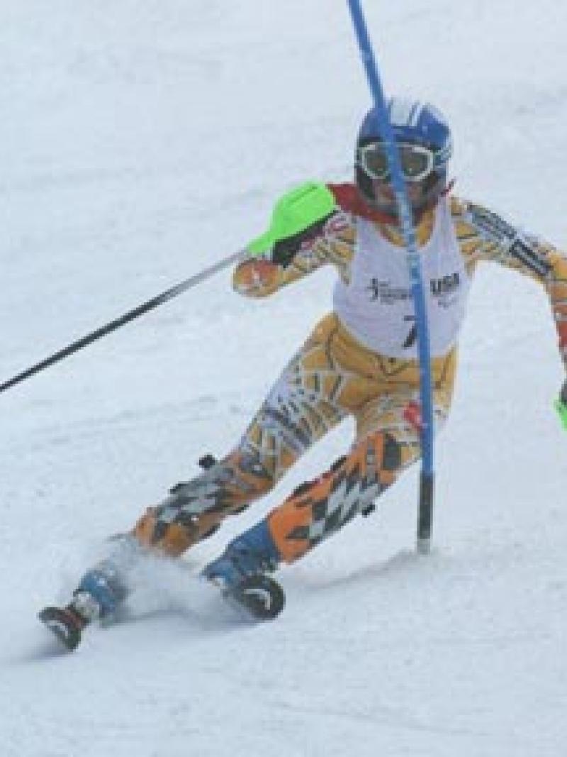 Alexandra Starker in an Alpine Skiing race