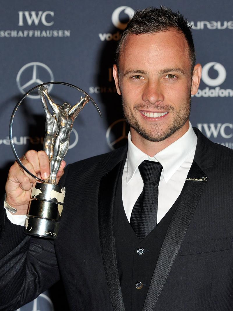 Oscar Pistorius wins the 2012 Laureus Award.