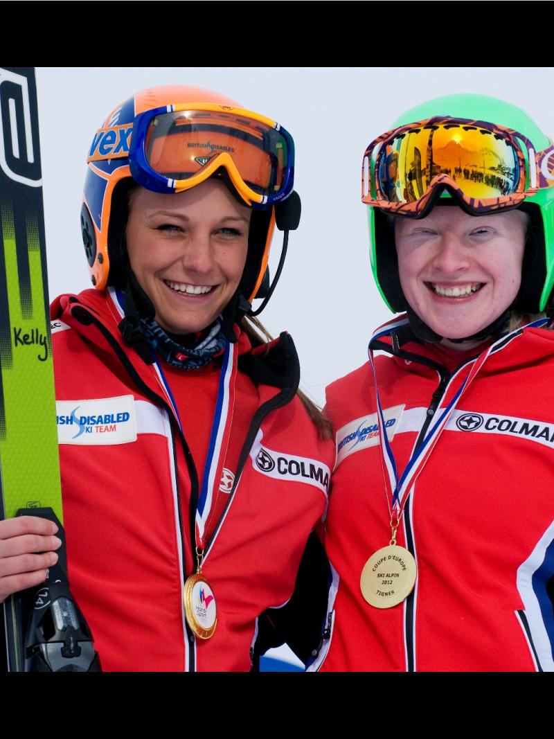 Great Britain's Kellly Gallagher and Guide Charlotte Evans