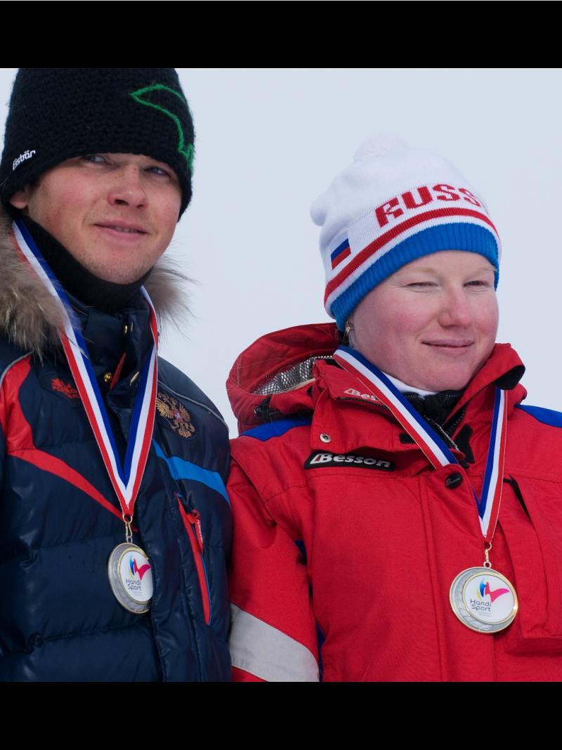 Russia's Aleksandra Frantceva and Guide Pavel Zabotin