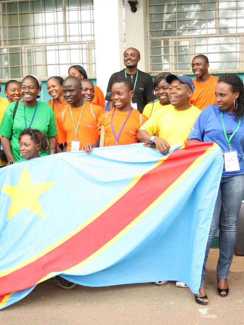 Athletes, coaches and youth co-ordinators from the Democratic Republic of Congo