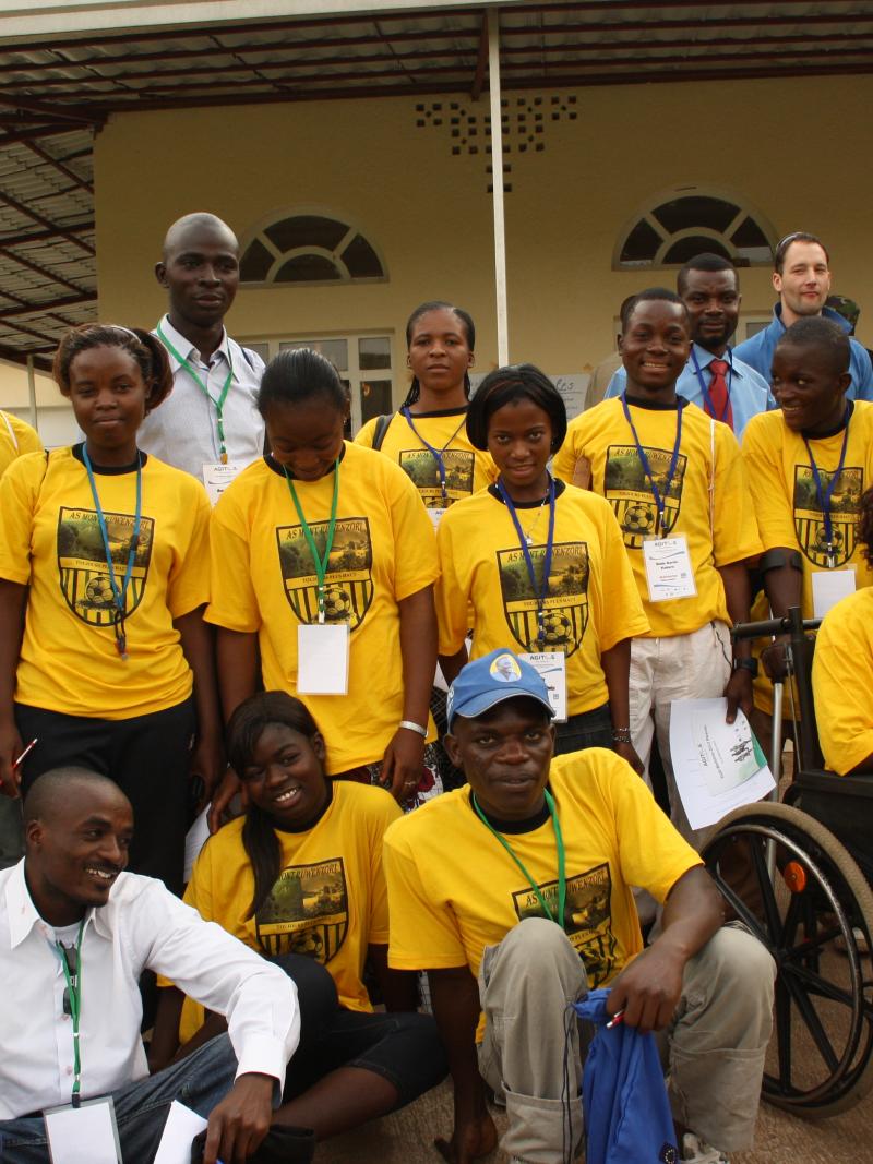 Young Athletes arrive at the Agitos Foundation Youth Workshop in Rwanda