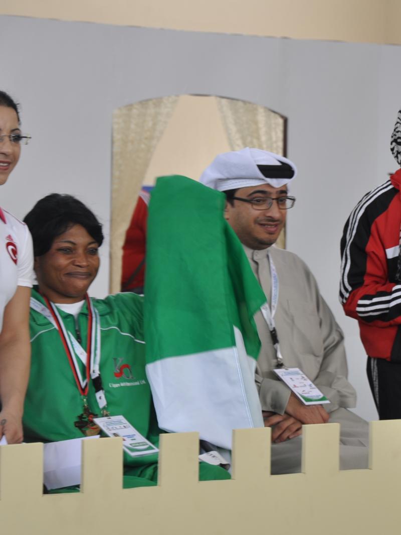 44Kg Women’s podium at 4th FAZZA International Powerlifting Championship