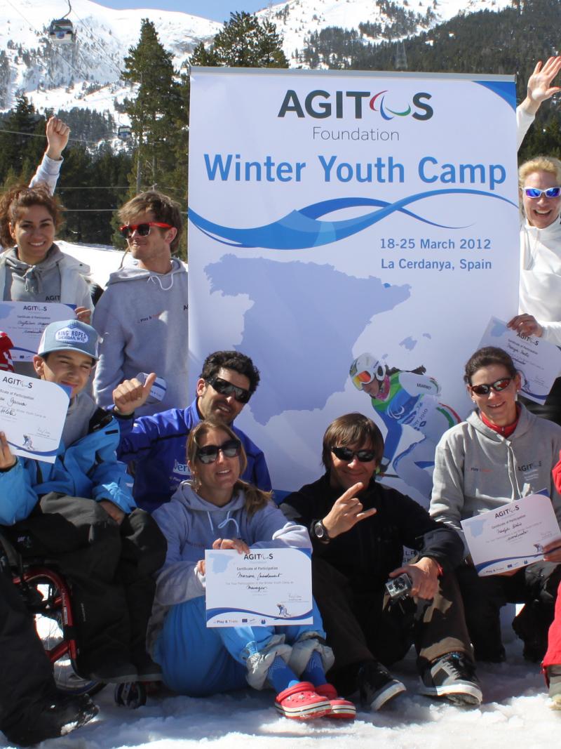 Natalia Dannenberg filming at the Winter Youth Camp