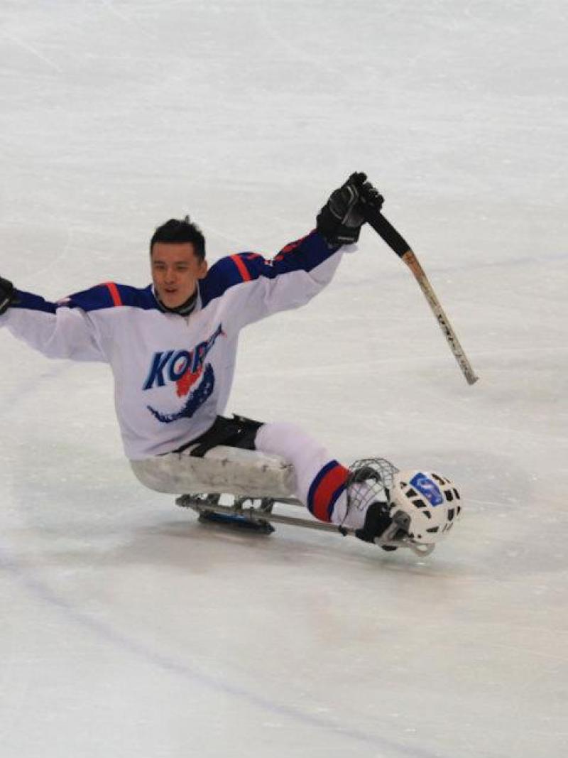 Korea in Ice Sledge Worlds round robin
