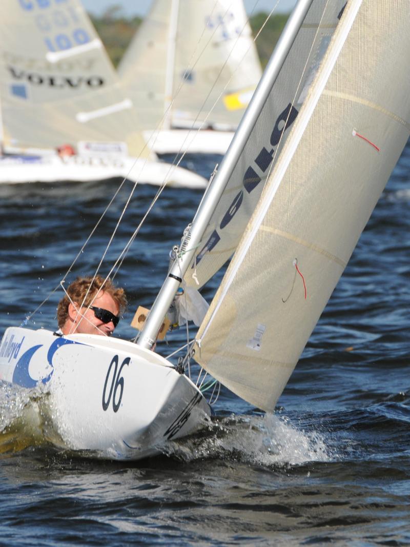 Thierry Schmitter, the Netherlands' sailor, sailing during the ISAF Sailing World Cup series