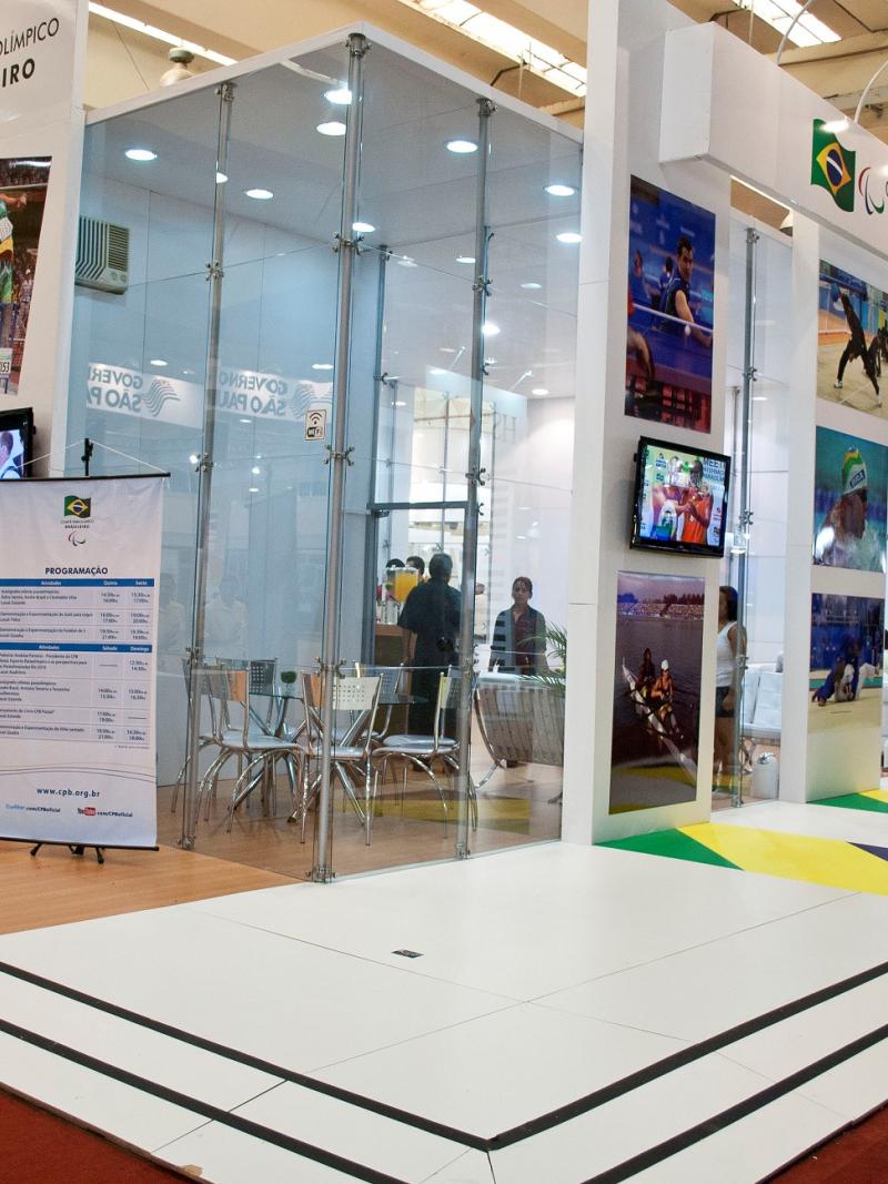 the Brazilian Paralympic Committee's stand 