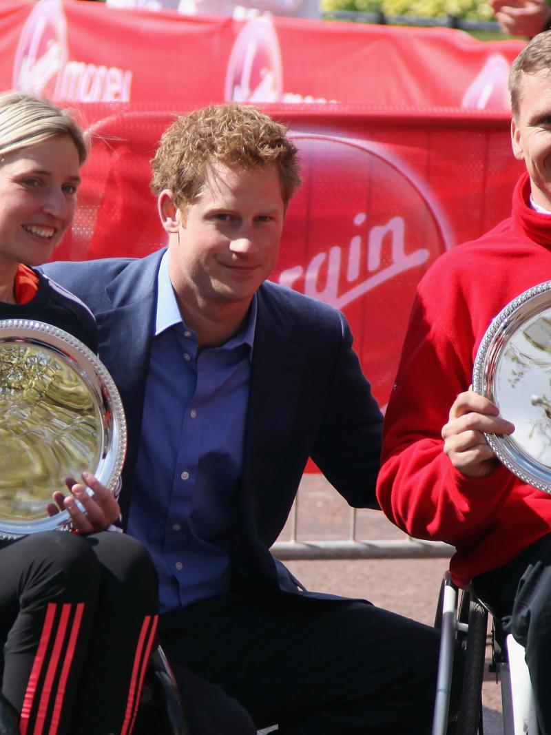 David Weir and Shelly Woods with Prince Harry