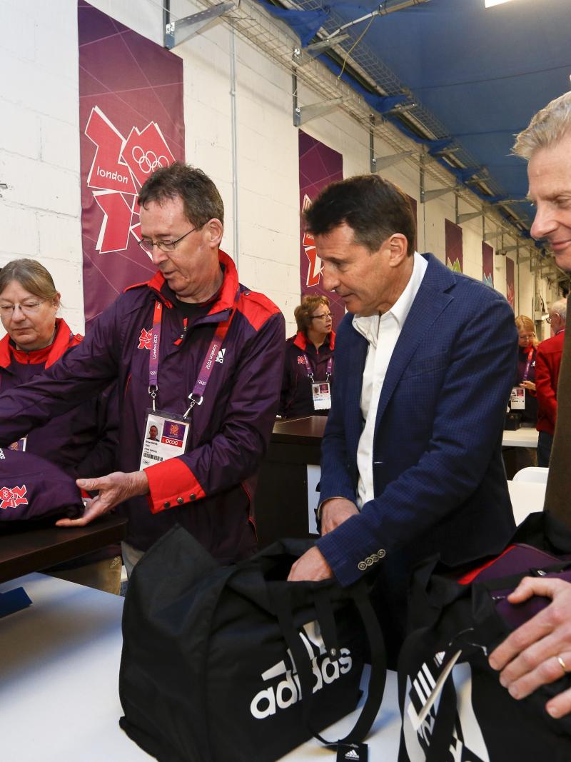 Seb Coe and  Paul Deighton launch the London 2012 Uniform Distribution and Accreditation Centre (UDAC)