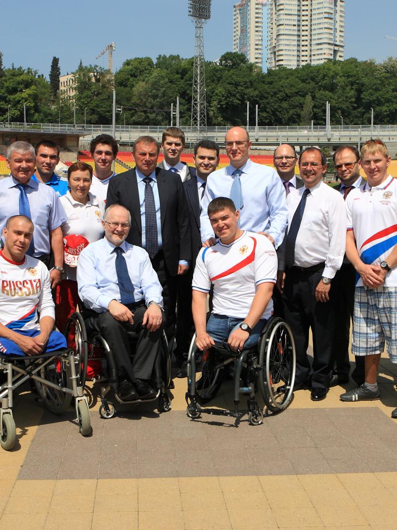A picture of several person posing for a group picture