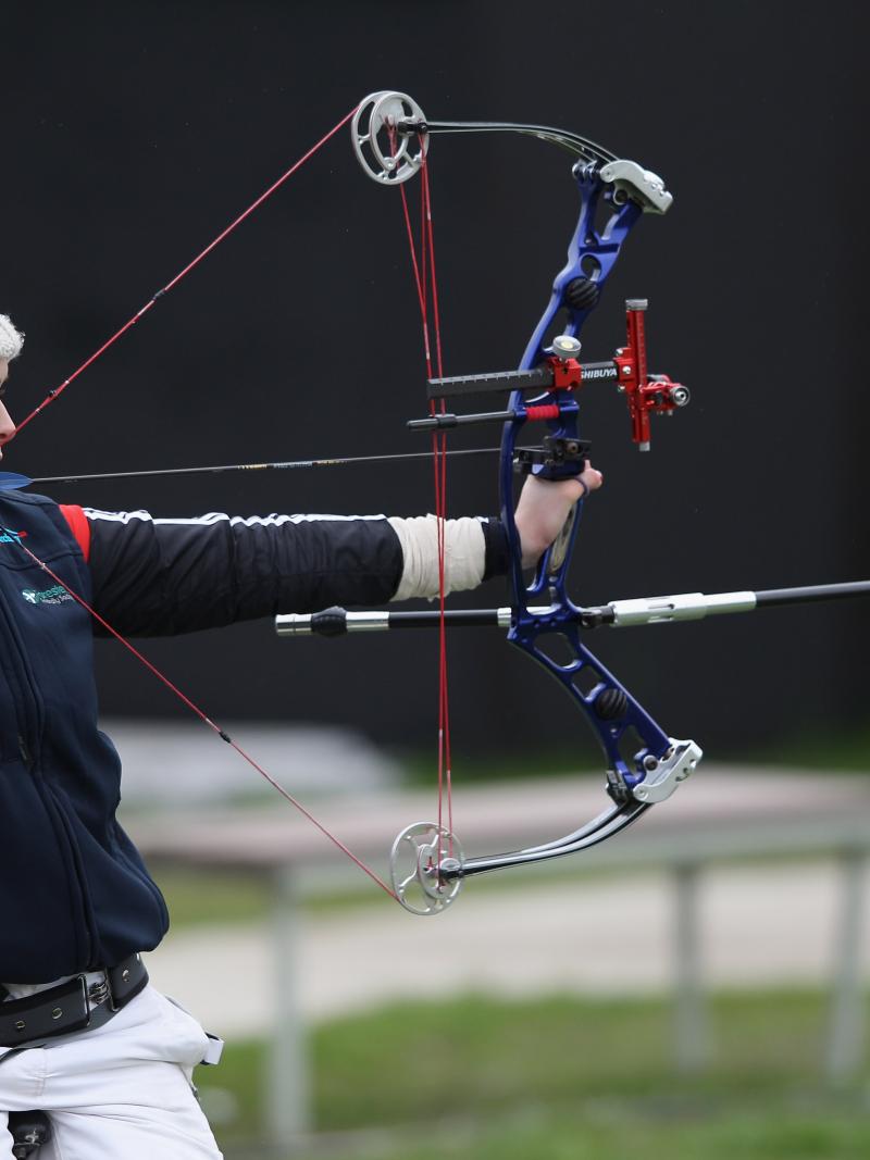A picture of a woman archer