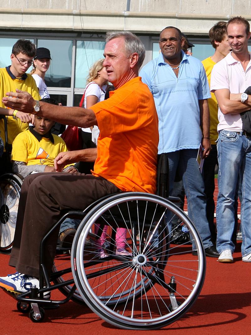 A picture of a man in a wheelchair
