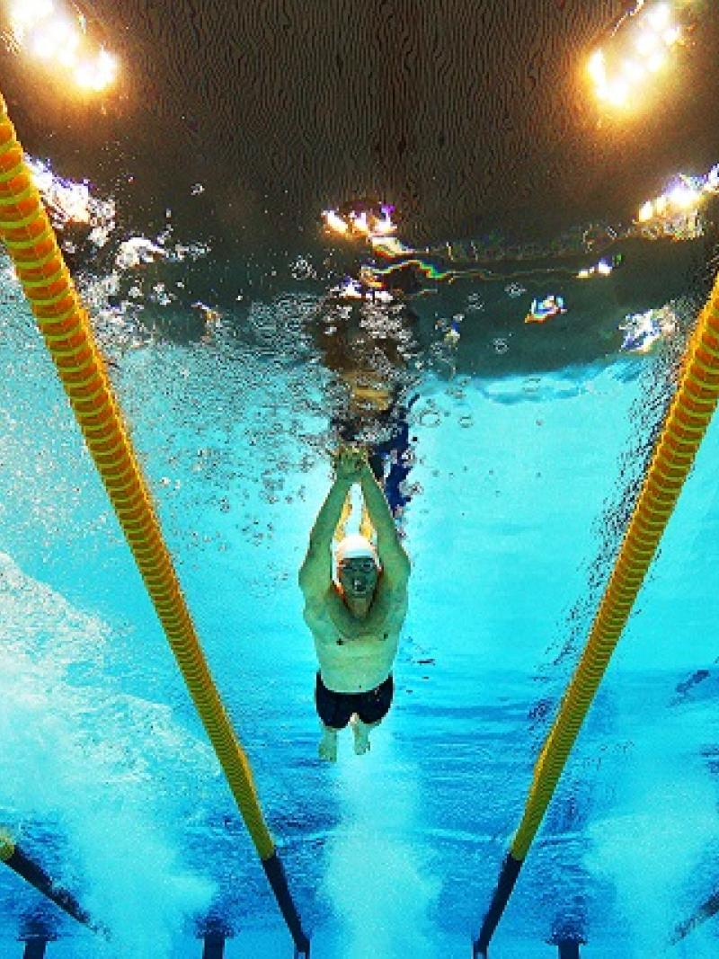 Ikar Boki competing in the men's 100m freestyle S13 heat on day 4 of the London 2012 Paralympic Games swimming competition.