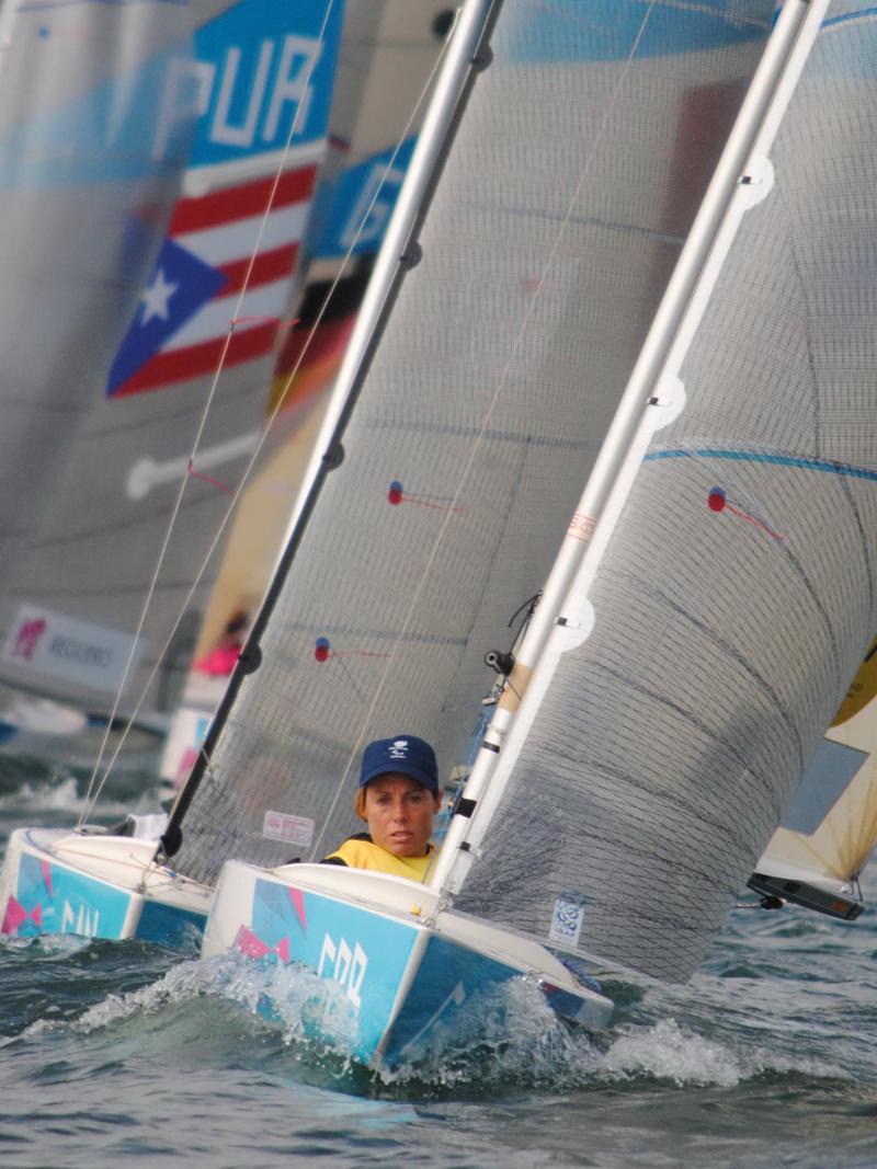 Athletes practicing sailing.