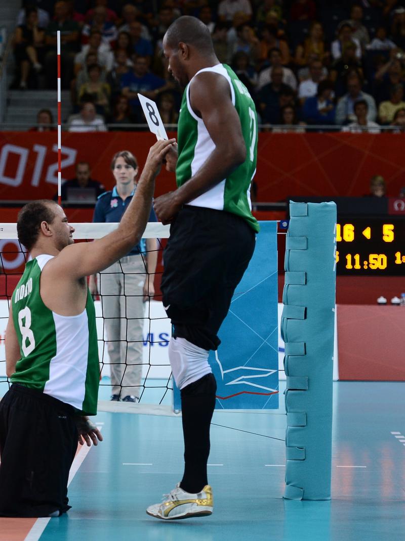 Russia-Brazil sitting volleyball