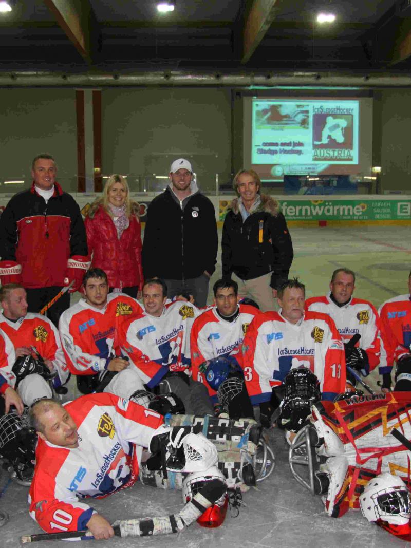 Austria's ice sledge hockey team